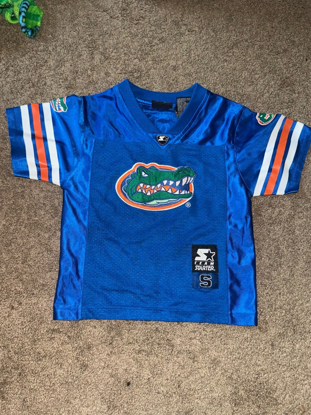 STARTER Royal Blue Florida Gators Kids Jersey with Green Logo and Orange Accents
